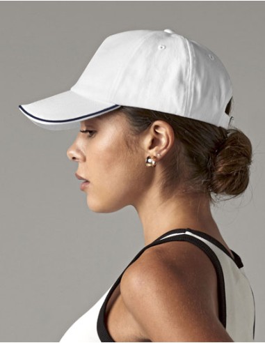 BEE-B25c-Authentic 5 Panel Cap - Piped Peak